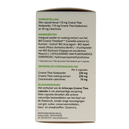 Arkocaps Groene thee bio 150.00 Vegetarische capsules