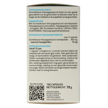 Arkocaps Duivelsklauw bio 150.00 Capsules