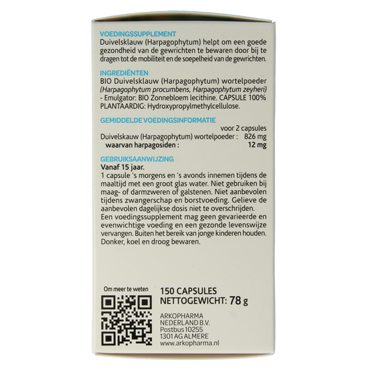 Arkocaps Duivelsklauw bio 150.00 Capsules