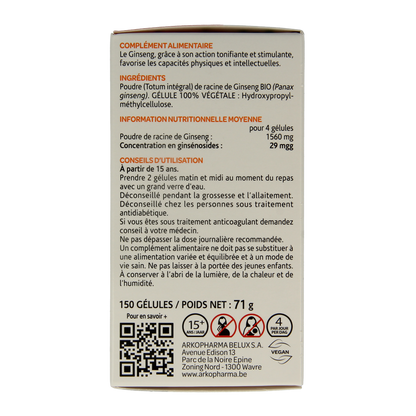 Arkocaps Ginseng bio 150.00 Capsules
