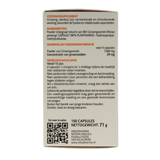Arkocaps Ginseng bio 150.00 Capsules