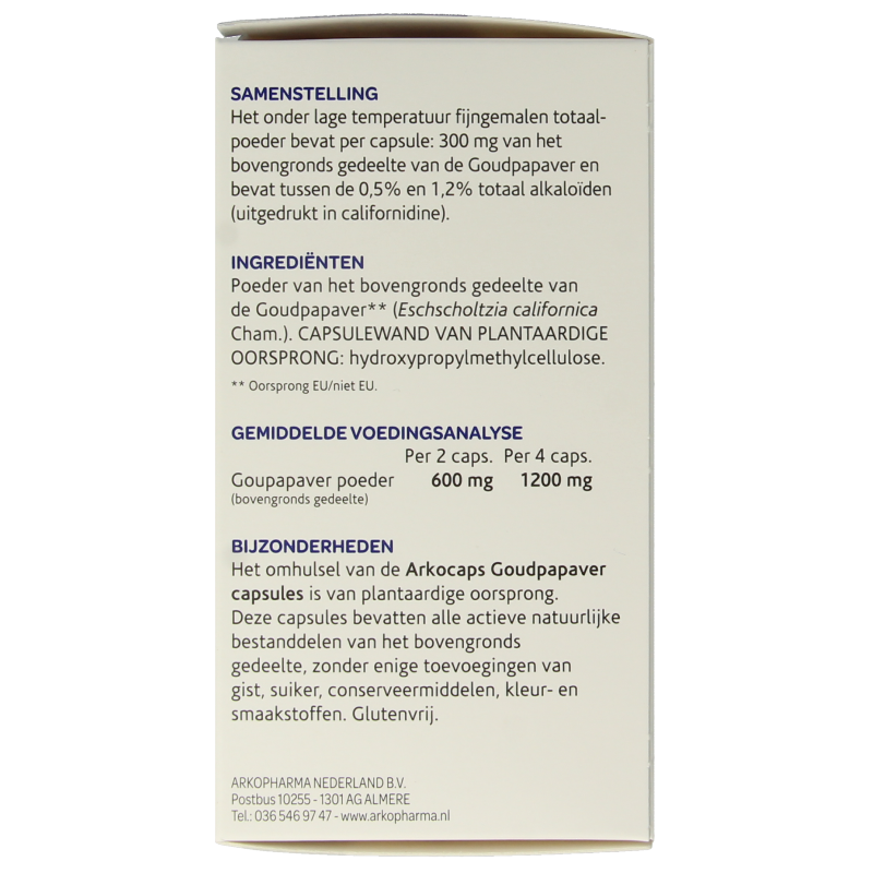 Arkocaps Goudpapaver 150 Capsules
