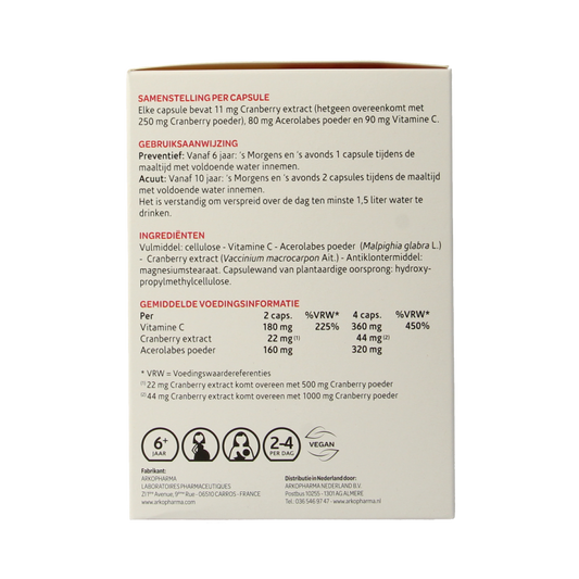 Cranberola Cranberry capsules 180 Vegetarische capsules