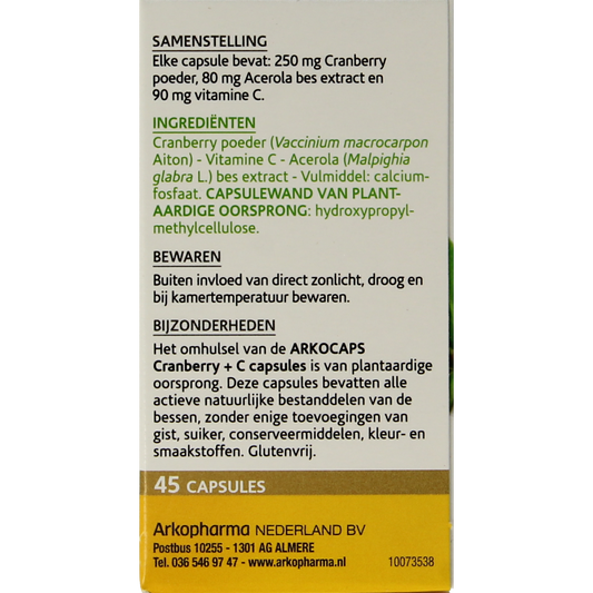 Arkocaps Cranberry & Vitamine C 45.00 Capsules