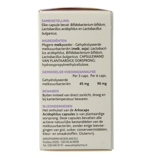 Arkocaps Acidophilus complex 45.00 Capsules