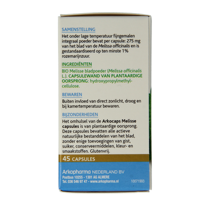 Arkocaps Melisse bio 45.00 Capsules