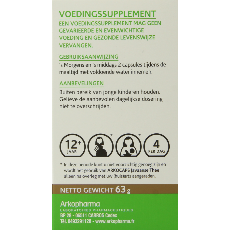 Arkocaps Javaanse thee 150 Capsules