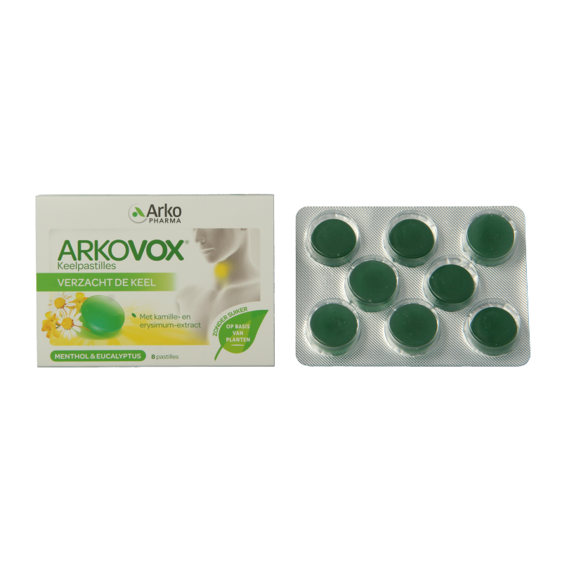 Arkovox Menthol eucalyptus keelpastilles 8 Pastilles