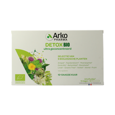 Arkofluids Detox drinkampullen 15ml bio 10 Ampullen