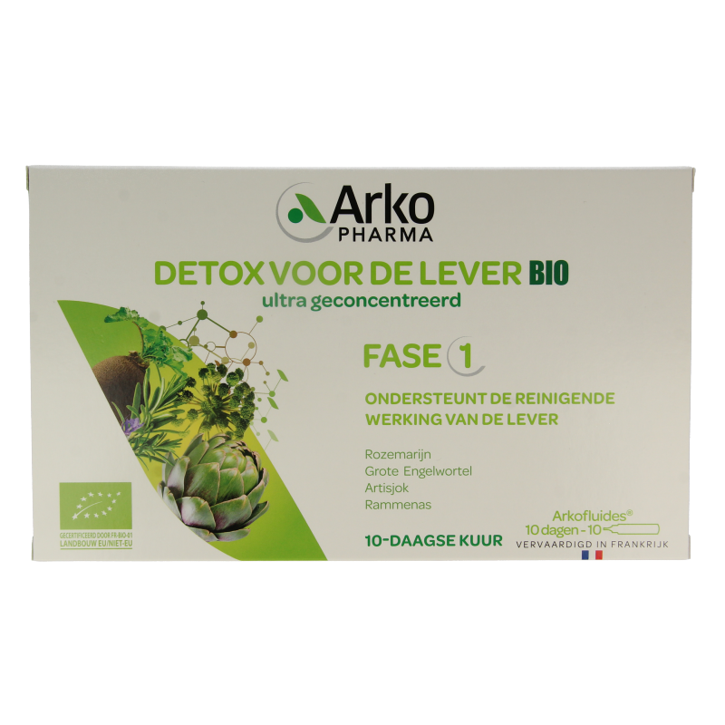 Arkofluids Detox lever bio 10 Ampullen