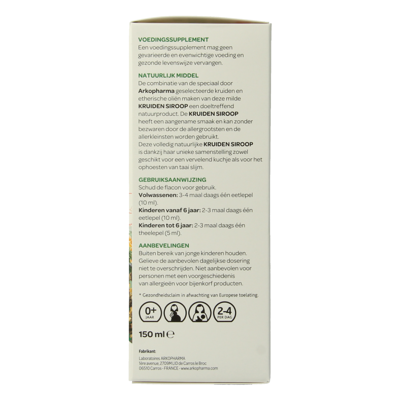 Arkopharma Kruidensiroop 150 Milliliter