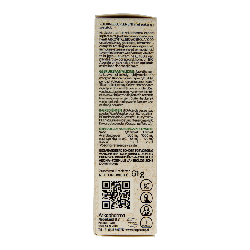 Arkovital Acerola 1000 bio 30 Kauwtabletten