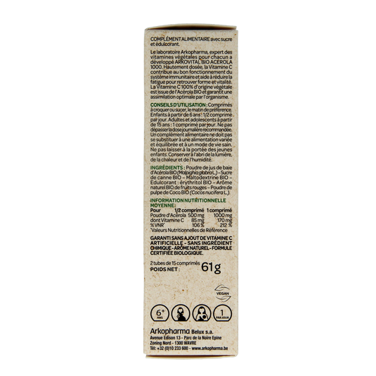 Arkovital Acerola 1000 bio 30.00 Kauwtabletten