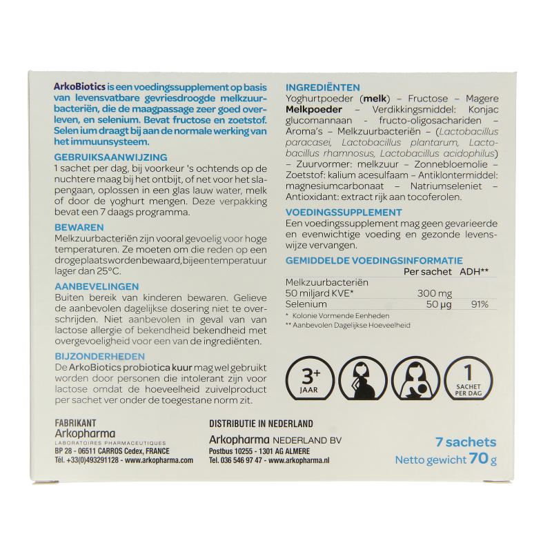 Arkopharma Arkobiotics probiotica kuur 7 Sachets