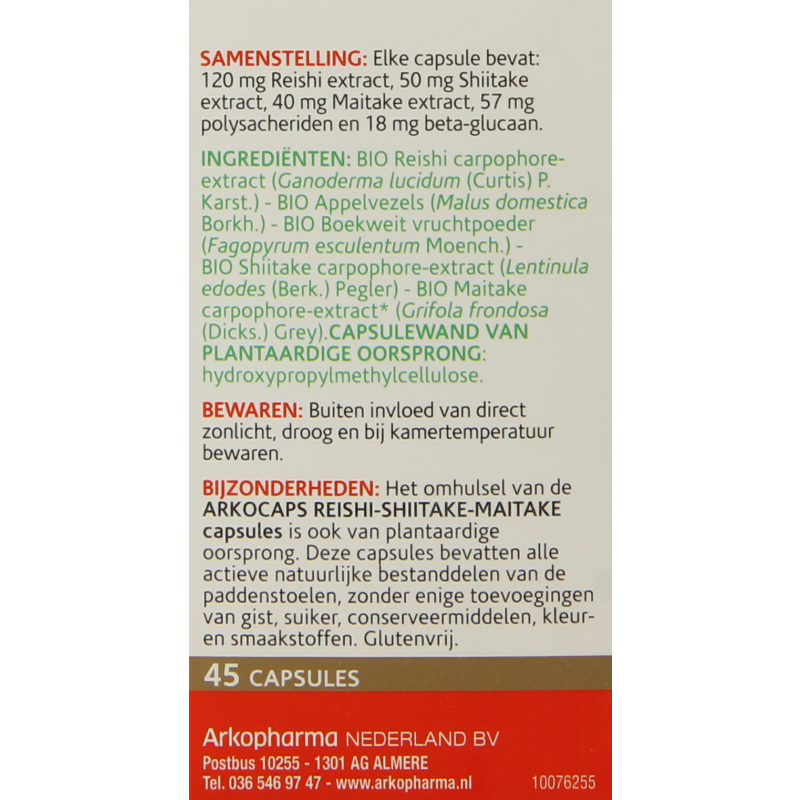 Arkocaps Reishi shiitake maitake bio 45 Capsules