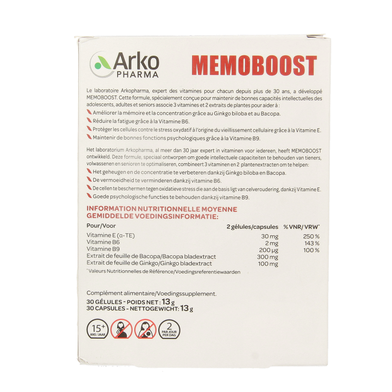 Arkopharma Memoboost 30 Capsules