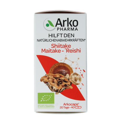 Arkocaps Reishi shiitake maitake bio 40.00 Capsules