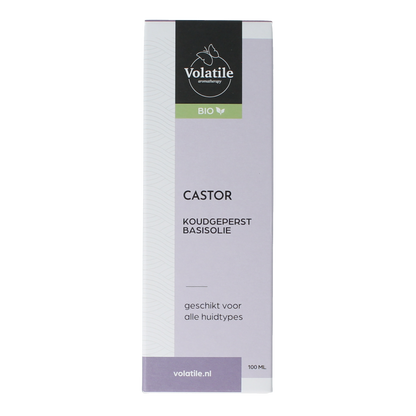 Volatile Castor koudgeperst basisolie bio glazen fles 100.00 Milliliter