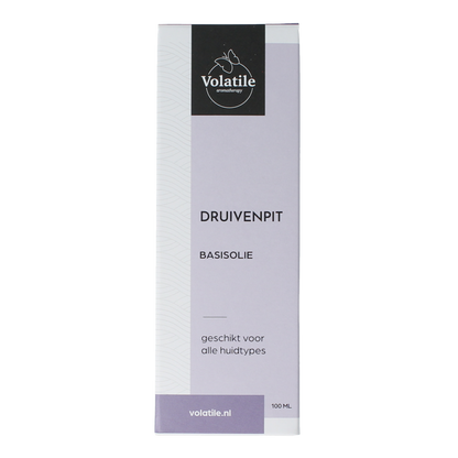 Volatile Druivenpit basisolie glazen fles 100.00 Milliliter
