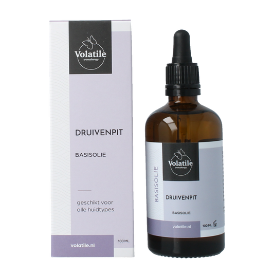 Volatile Druivenpit basisolie glazen fles 100 Milliliter