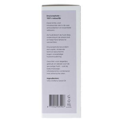 Volatile Druivenpit basisolie glazen fles 100.00 Milliliter