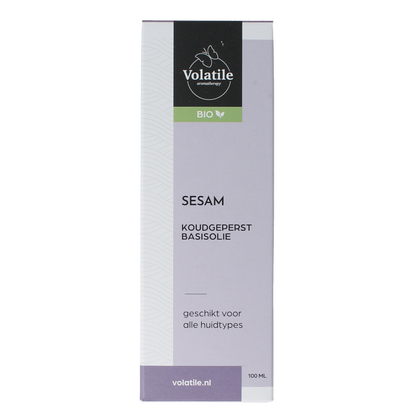 Volatile Sesam koudgeperst basisolie bio glazen fles 100.00 Milliliter