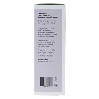 Volatile Sesam koudgeperst basisolie bio glazen fles 100.00 Milliliter