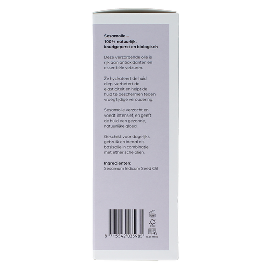 Volatile Sesam koudgeperst basisolie bio glazen fles 100.00 Milliliter