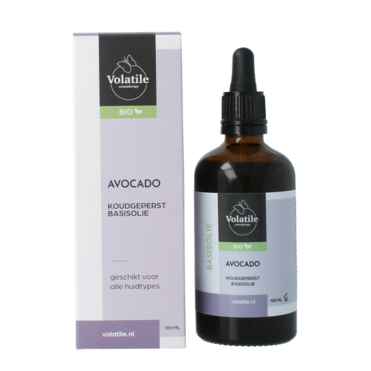 Volatile Avocado koudgeperst basisolie bio glazen fles 100 Milliliter