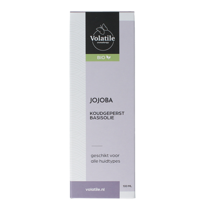 Volatile Jojoba koudgeperst basisolie bio glazen fles 100.00 Milliliter