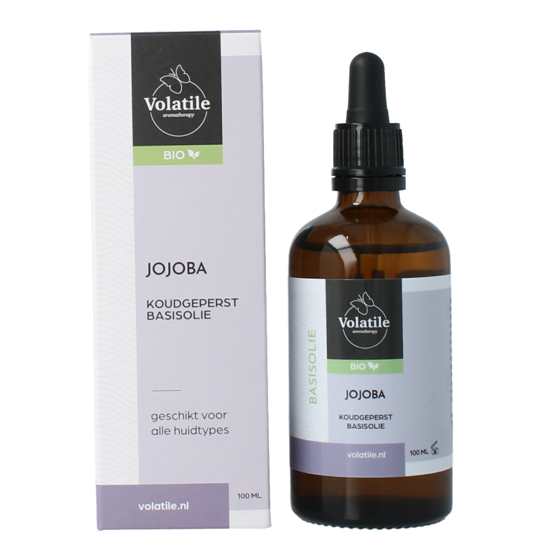 Volatile Jojoba koudgeperst basisolie bio glazen fles 100 Milliliter