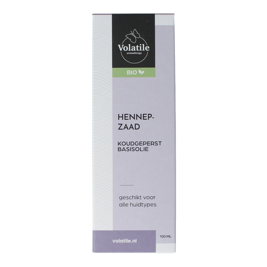 Volatile Hennepzaad koudgeperst basisolie bio glazen fles 100 Milliliter