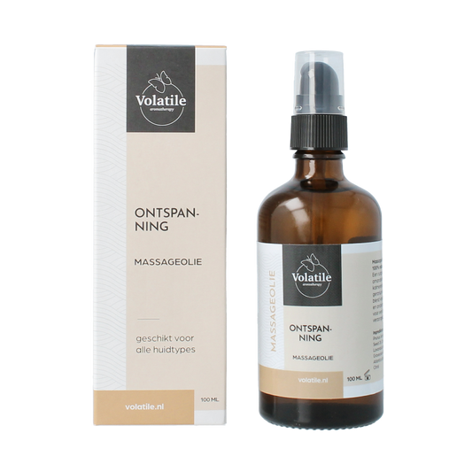 Volatile Massageolie ontspanning glas met pomp 100 Milliliter