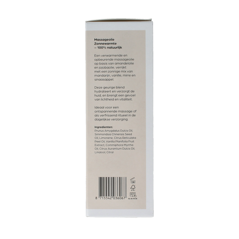 Volatile Massageolie zonnewarmte glas met pomp 100 Milliliter