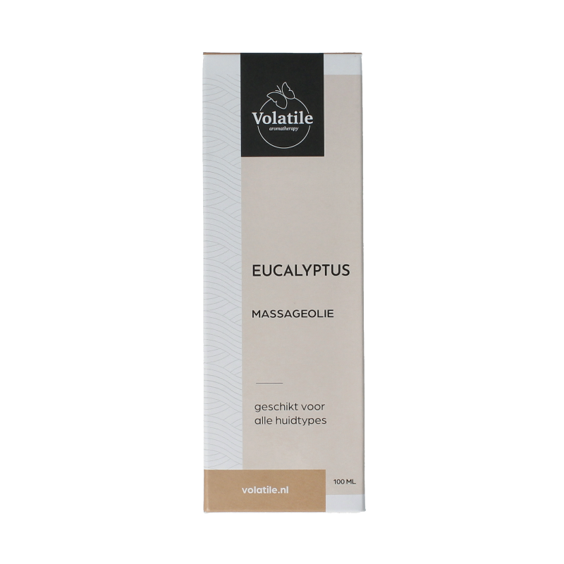 Volatile Massageolie eucalyptus glas met pomp 100 Milliliter