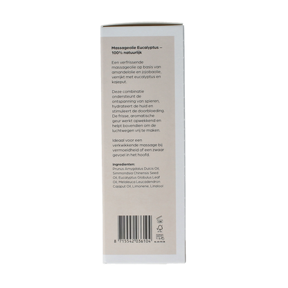Volatile Massageolie eucalyptus glas met pomp 100.00 Milliliter