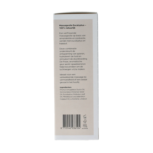 Volatile Massageolie eucalyptus glas met pomp 100.00 Milliliter