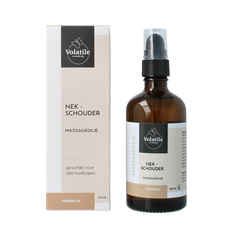 Volatile Massageolie nek/schouder glas met pomp 100 Milliliter