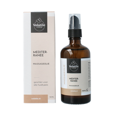 Volatile Massageolie mediterranee glas met pomp 100 Milliliter