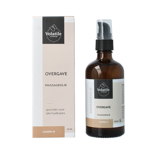 Volatile Massageolie overgave glas met pomp 100 Milliliter