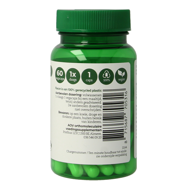 AOV 531 Zink citraat 15mg 60 Vegetarische capsules