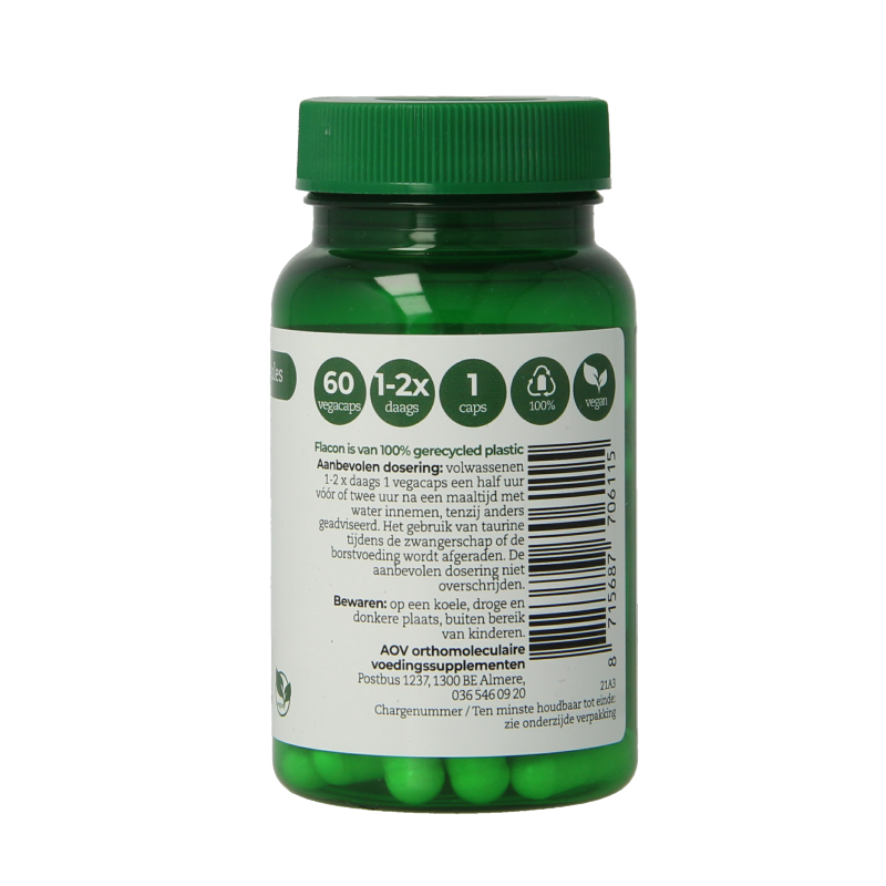 AOV 611 Taurine 500mg 60 Vegetarische capsules