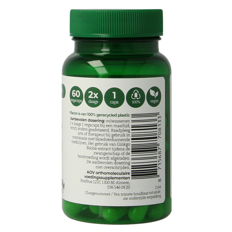 AOV 813 Ginkgo biloba extract 60 Vegetarische capsules