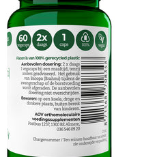 AOV 834 Bacopa (brahmi) 150mg 60.00 Vegetarische capsules