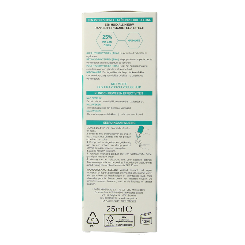 L'Oreal Paris Bright reveal dark spot exfoli 25 Milliliter