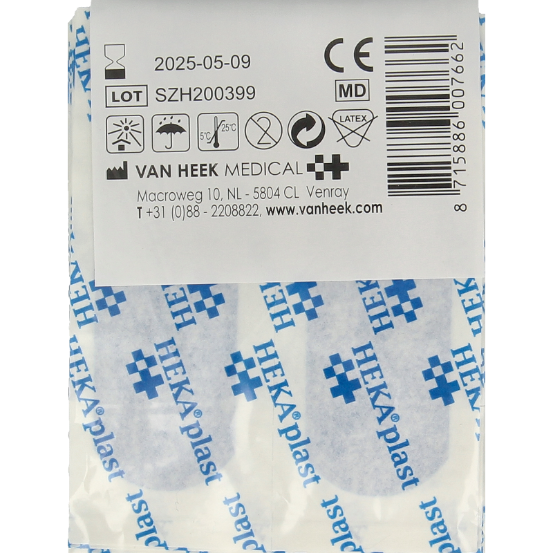 Heka Pleisters blauw 72 x 25mm 25 Stuks