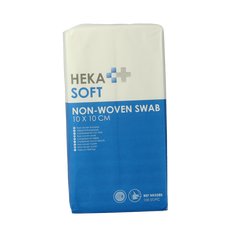 Heka Soft Non-woven kompres 10 x 10cm niet steriel 8 lagen 100 Stuks