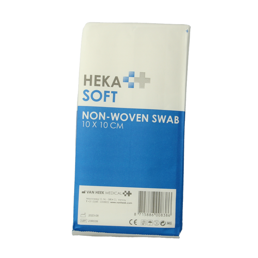 Heka Soft Non-woven kompres 10 x 10cm niet steriel 8 lagen 100 Stuks