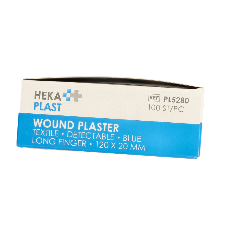 Hekaplast Vingerpleister detectable 120 x 20 haccp elastisch 100 Stuks