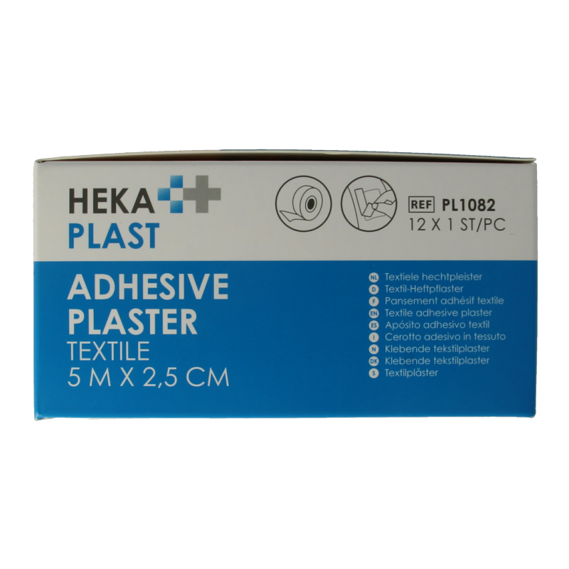 Hekaplast Hechtpleister textiel 5 x 2.5cm 12 Stuks